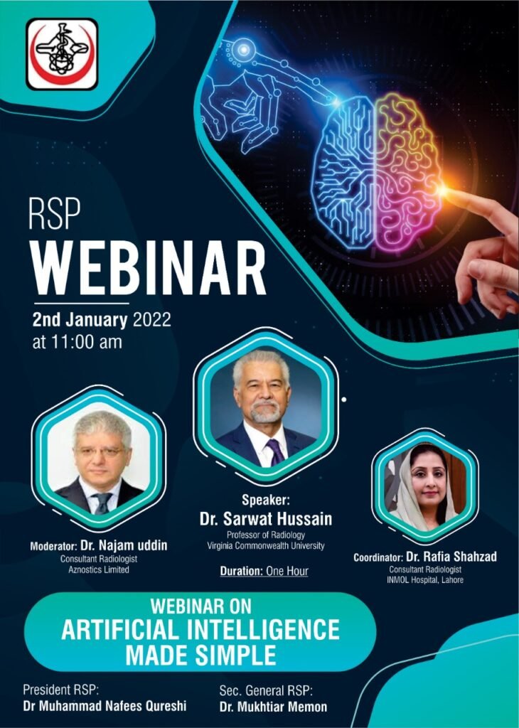 Webinar on Artificial Intelligence Made Simple – Radiology Pakistan